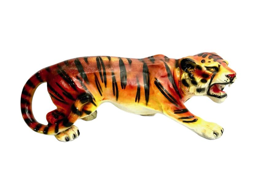 Rzeźba tygrysa, multikolor, Włochy, lata 70.