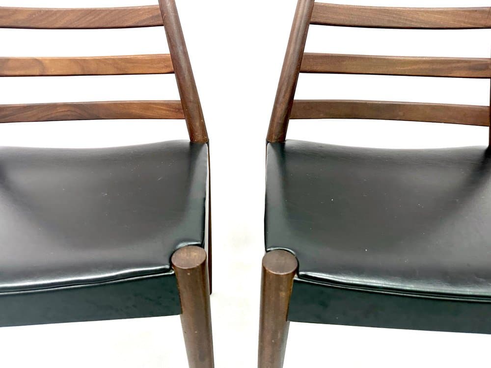 Set of dining chairs, brown teak, Denmark, 1960s - 156324