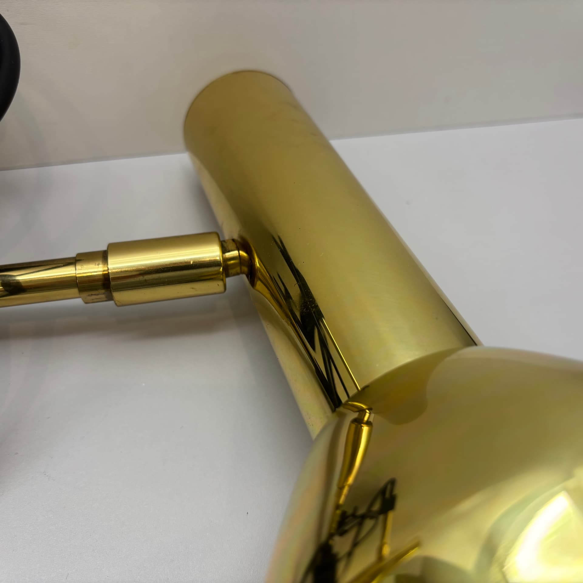 Pair of wall sconces, golden brass, Germany, 1970s. - 142634