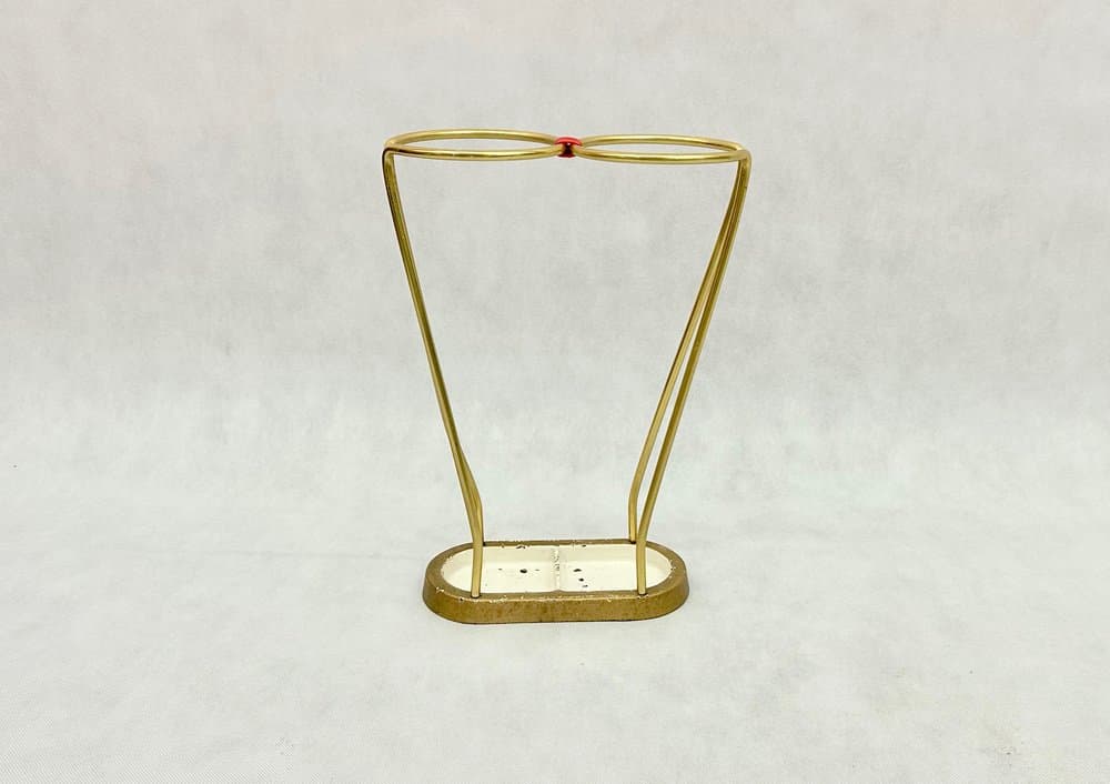 Stojak na parasole, złoty, aluminium, Austria, lata 60. - 156426