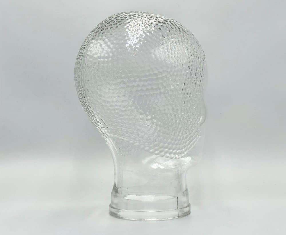 Głowa dekoracyjna, transparentny, szkło, Niemcy, lata 70. - 156442