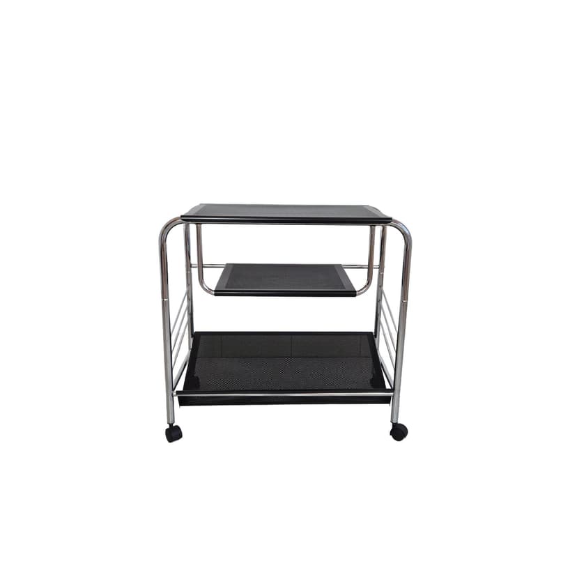 Szafka Bauhaus, metal chromowany czarny, Niemcy, lata 90.