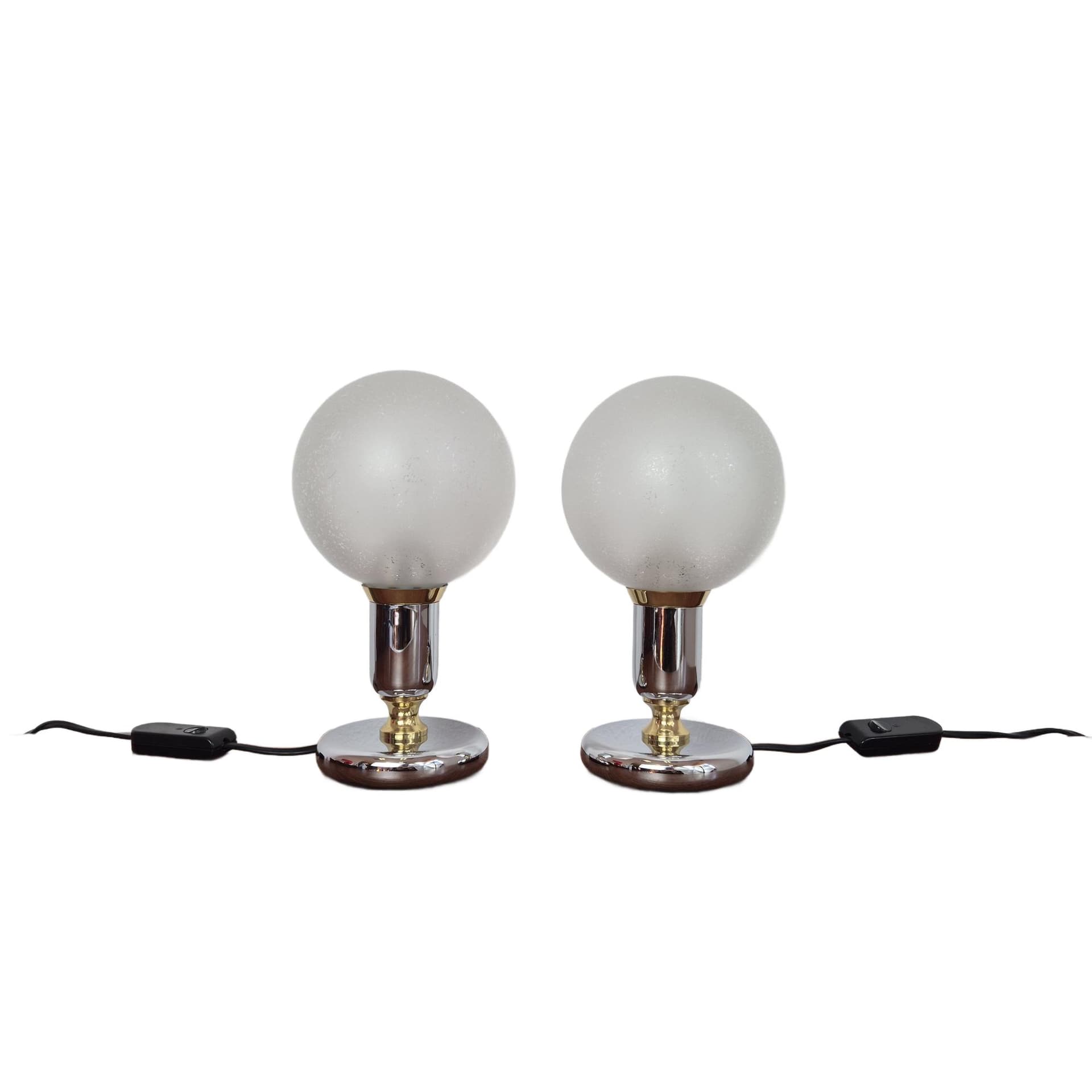 Lampka nocna, biel, szkło, Wortmann & Filz, Niemcy, lata 80.