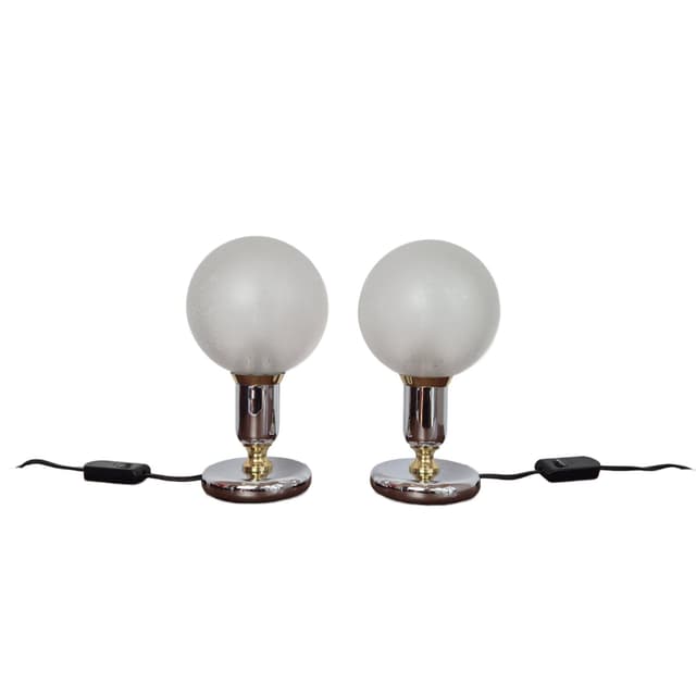 Lampka nocna, biel, szkło, Wortmann & Filz, Niemcy, lata 80. - WYMIARY