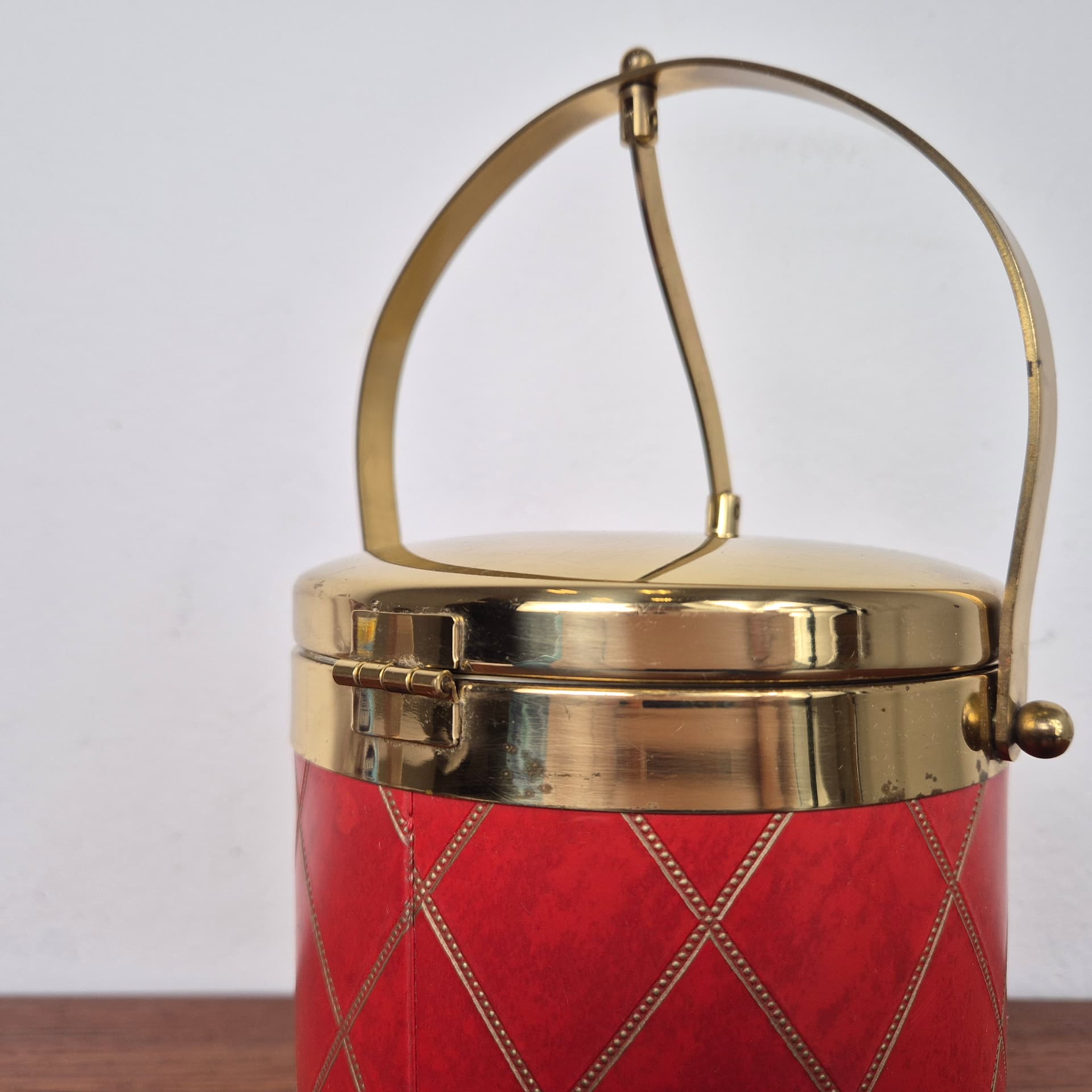 Pojemnik na lód, czerwony, plastik, Niemcy, lata 60. - 142760