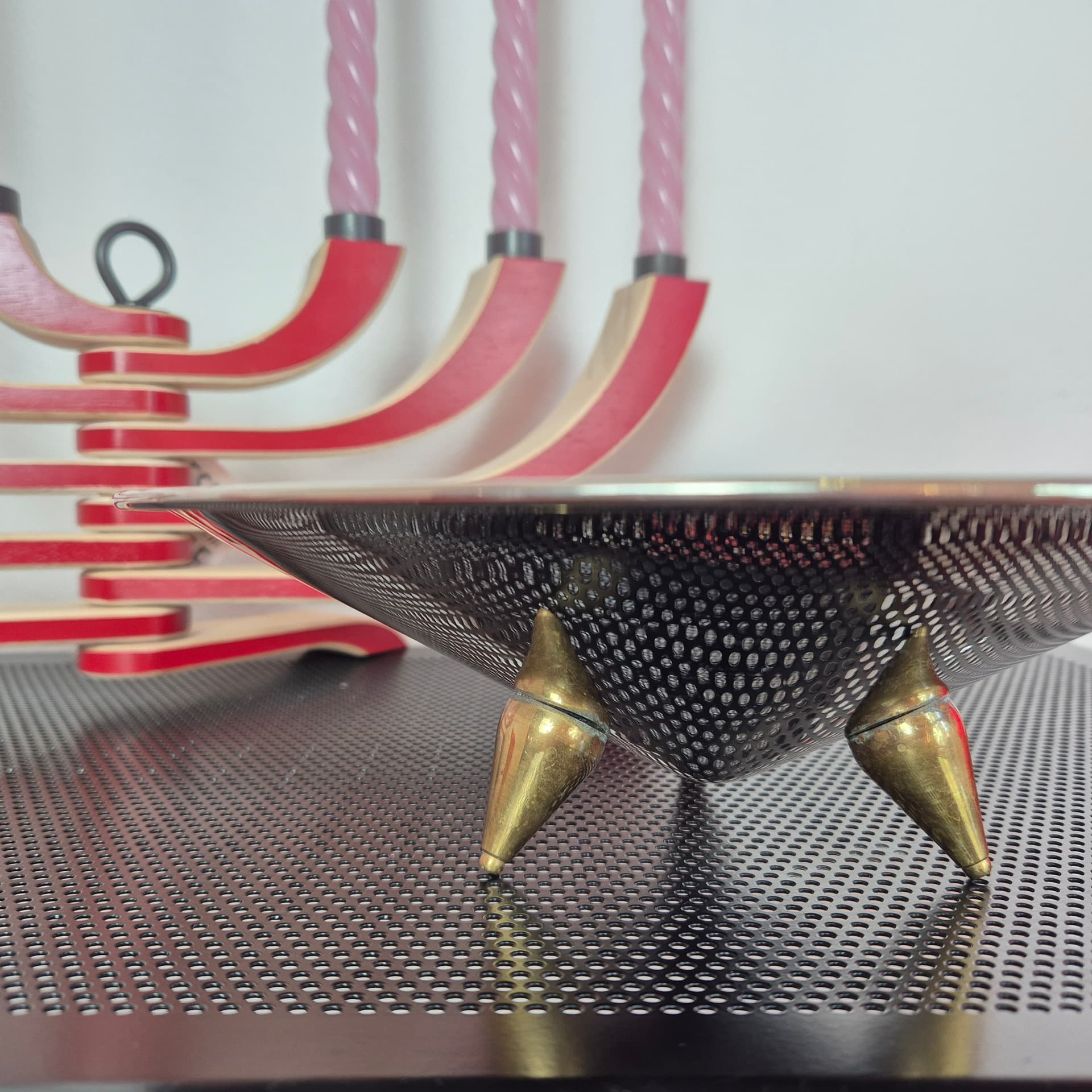 Misa dekoracyjna, metal multicolor, mosiądz, lata 60. - 142781