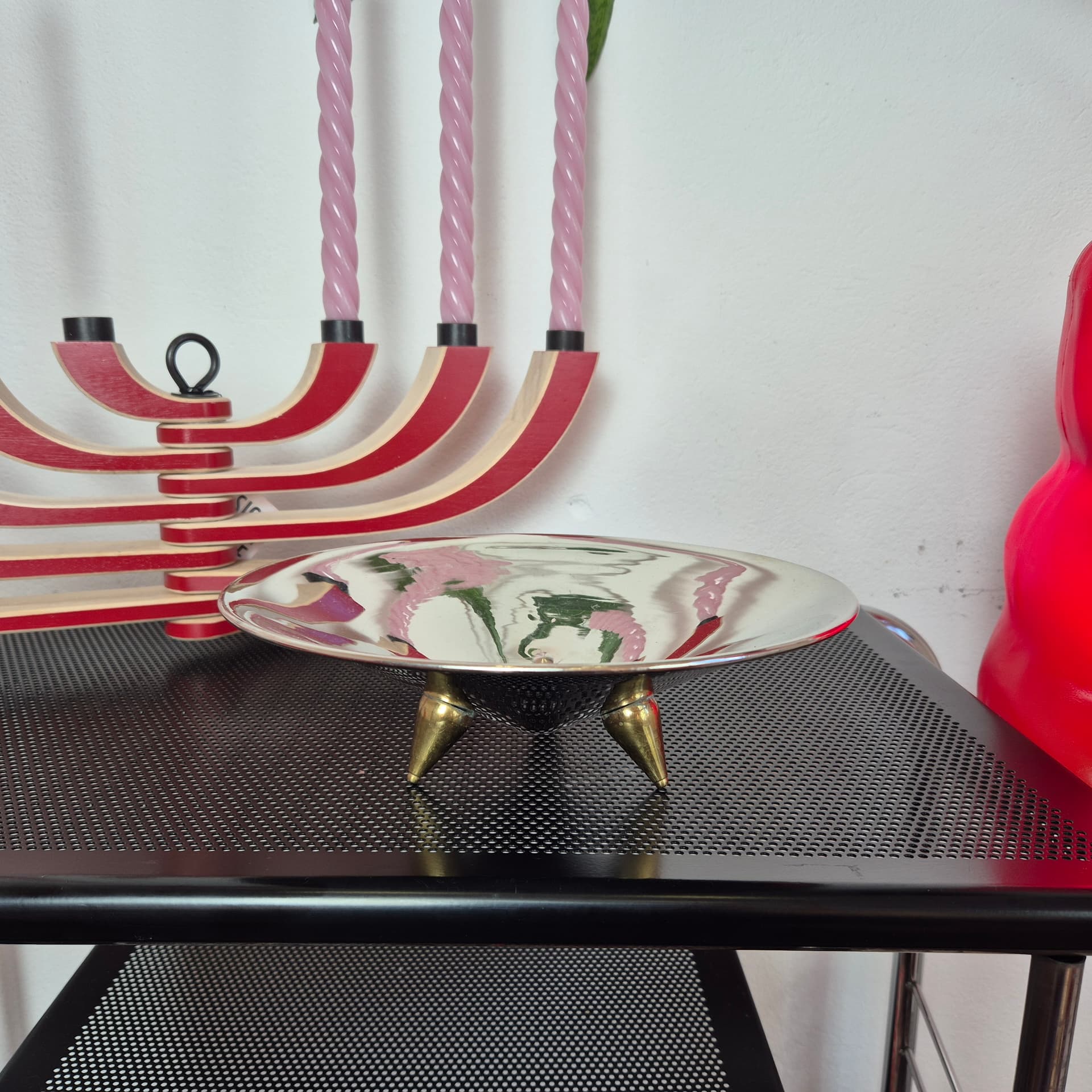 Misa dekoracyjna, metal multicolor, mosiądz, lata 60. - 142782