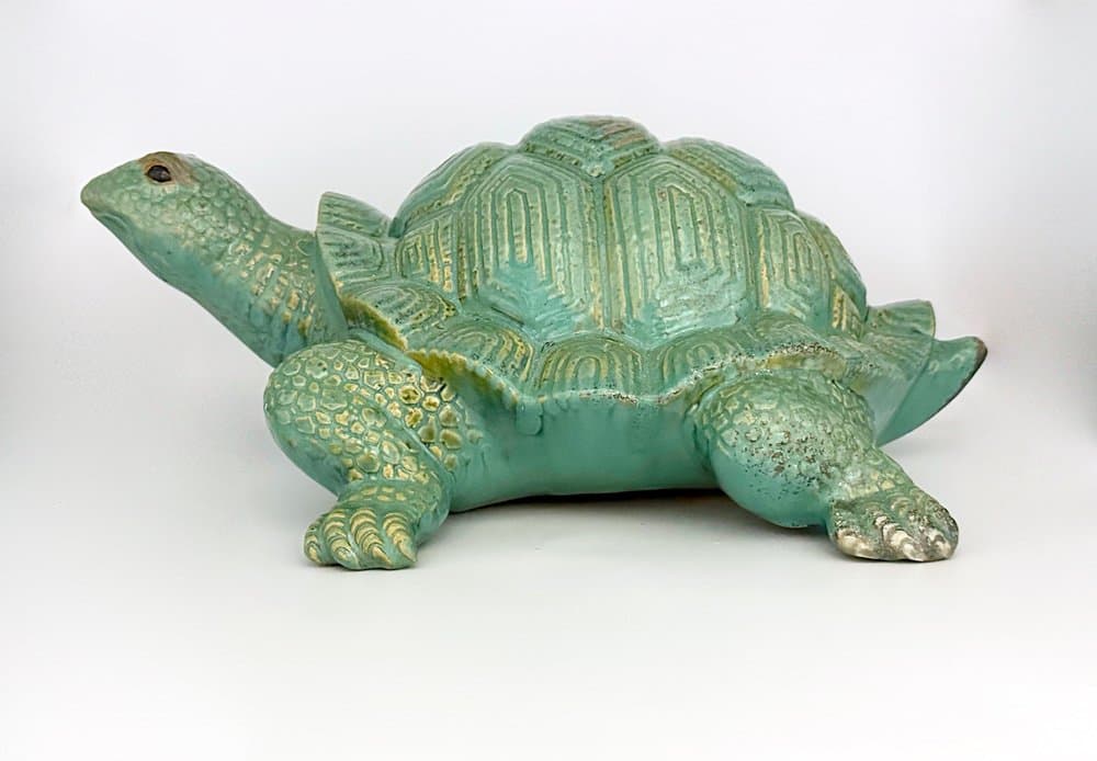 Turtle figurine, turquoise, ceramic, Italy, 1960s. - 156551
