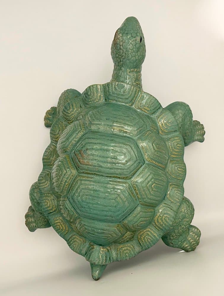 Turtle figurine, turquoise, ceramic, Italy, 1960s. - 156558
