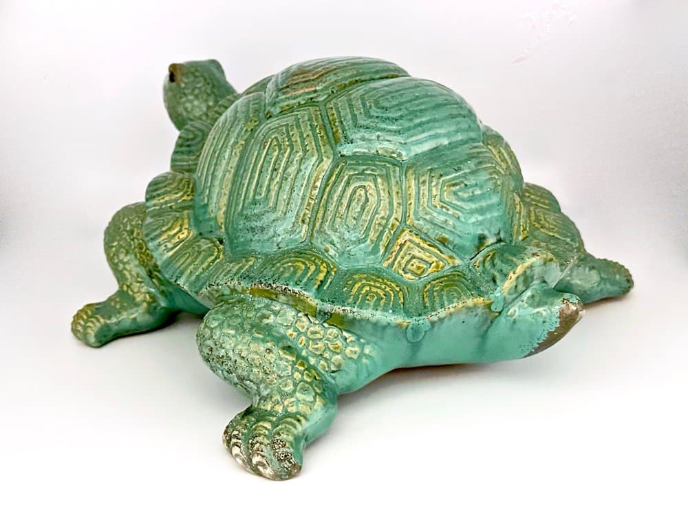 Turtle figurine, turquoise, ceramic, Italy, 1960s. - 156556
