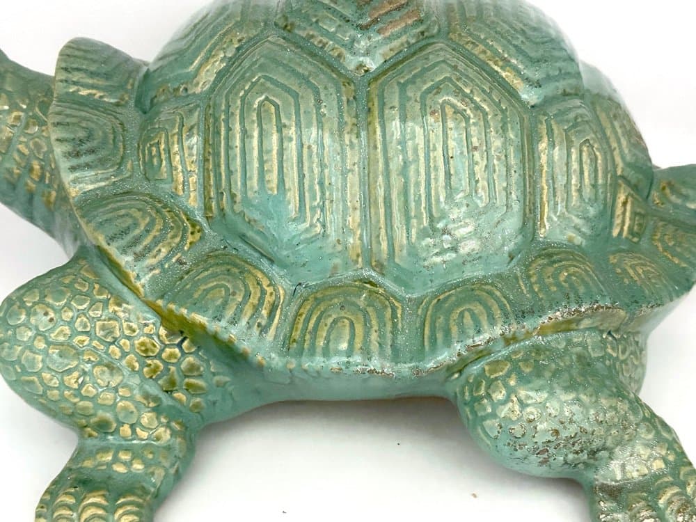 Turtle figurine, turquoise, ceramic, Italy, 1960s. - 156554