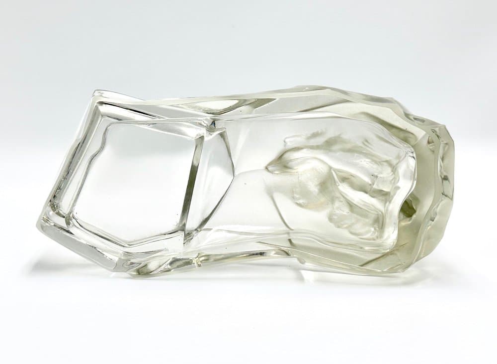 Popielniczka Art Deco, transparent, szkło, Czechy, lata 30. - 156636
