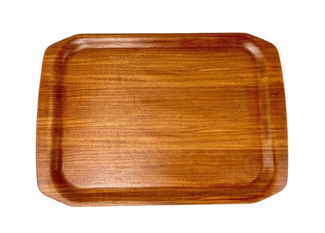 Taca do serwowania, teak brązowy, Dania, lata 60. - WYMIARY