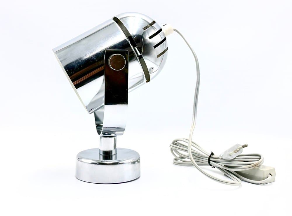 Lampa stołowa, chromowany stal srebrny, proj. S. Indra, Czechy, lata 70. - 156657