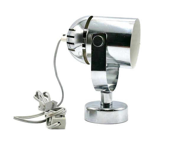 Lampa stołowa, chromowany stal srebrny, proj. S. Indra, Czechy, lata 70. - WYMIARY