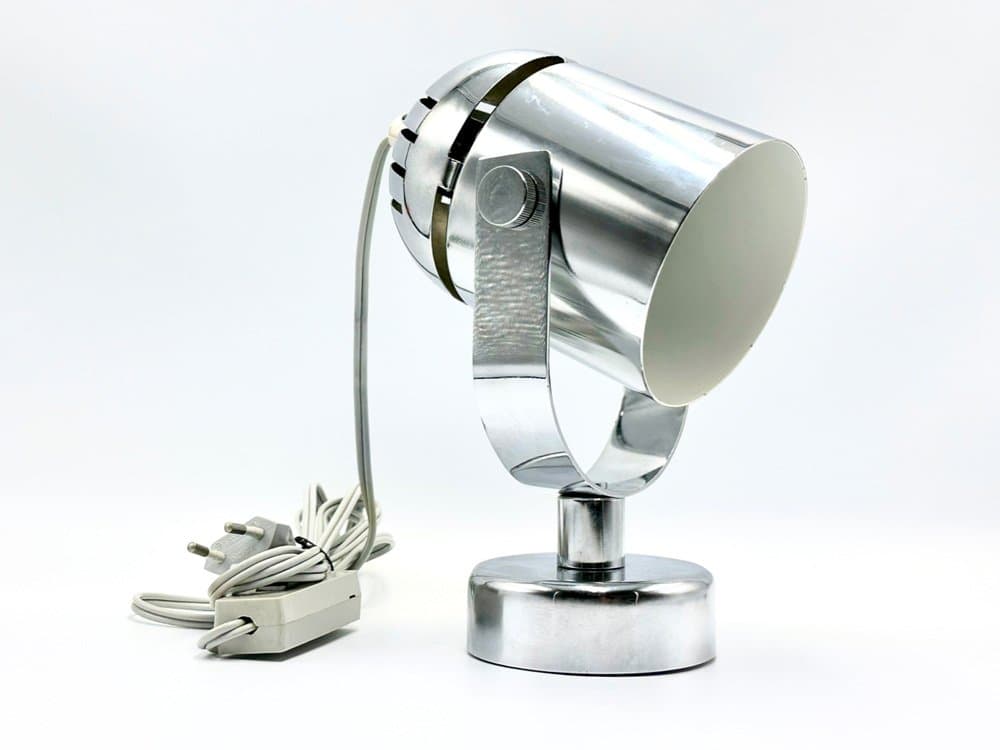Lampa stołowa, chromowany stal srebrny, proj. S. Indra, Czechy, lata 70. - 156661