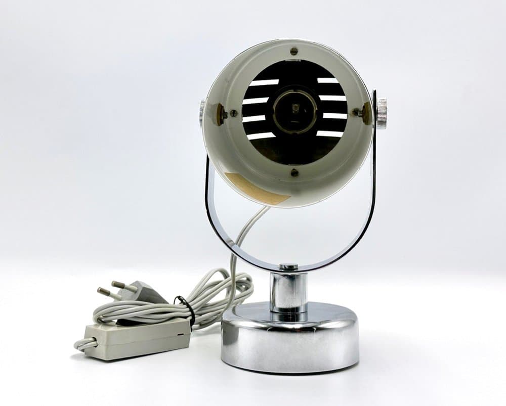 Lampa stołowa, chromowany stal srebrny, proj. S. Indra, Czechy, lata 70. - 156660