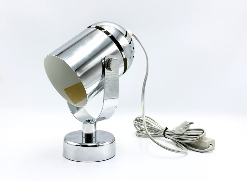 Lampa stołowa, chromowany stal srebrny, proj. S. Indra, Czechy, lata 70. - 156656