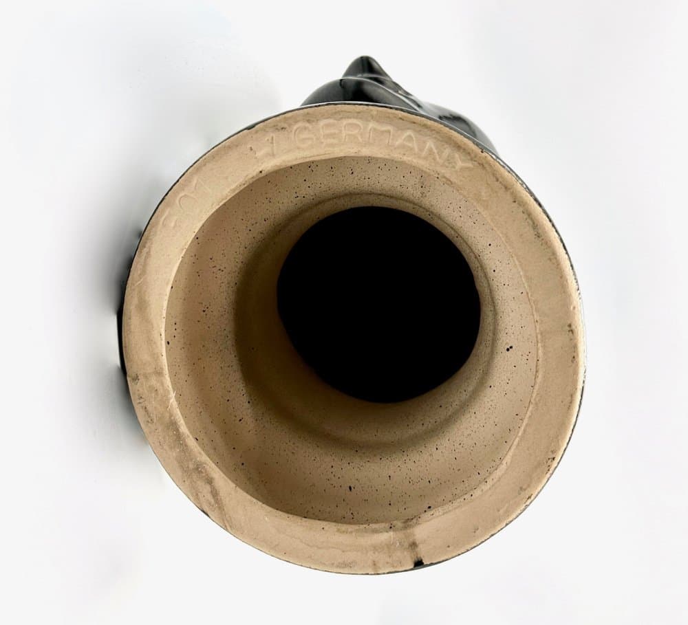 Figura głowy, czarny, ceramika, Niemcy, lata 70. - 156678