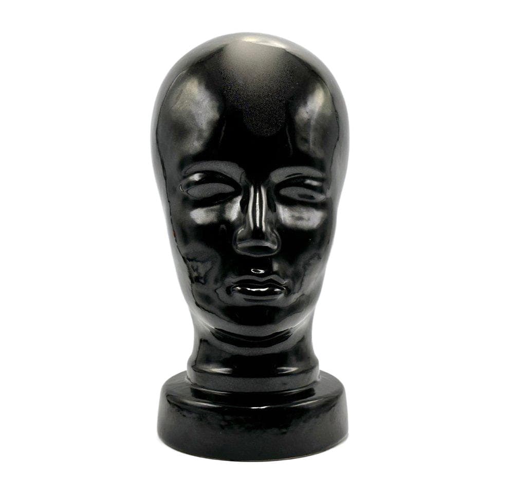 Figura głowy, czarny, ceramika, Niemcy, lata 70.