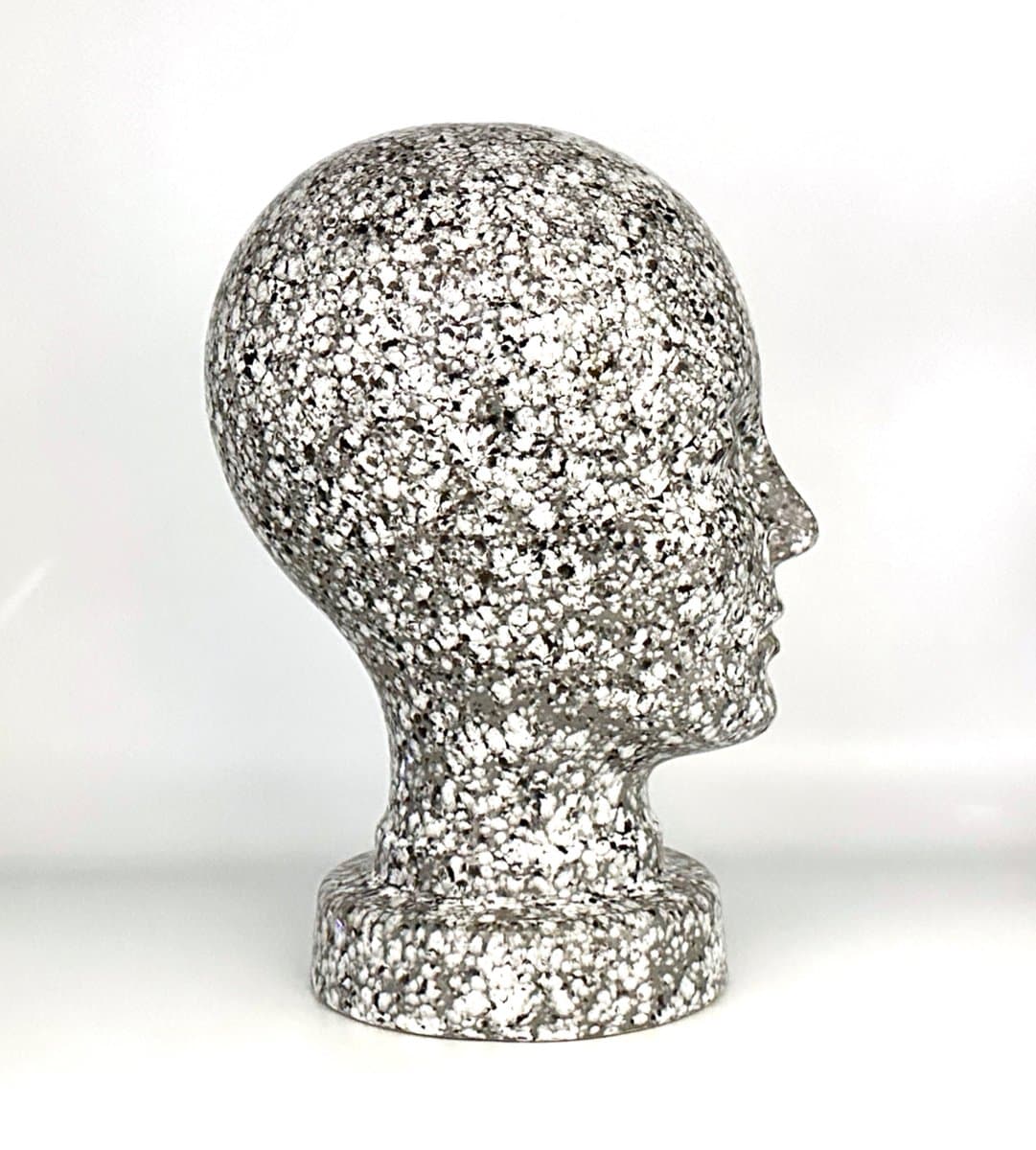 Rzeźba głowa No 701, szary, ceramika, Scheurich, Niemcy, lata 70. - 156690