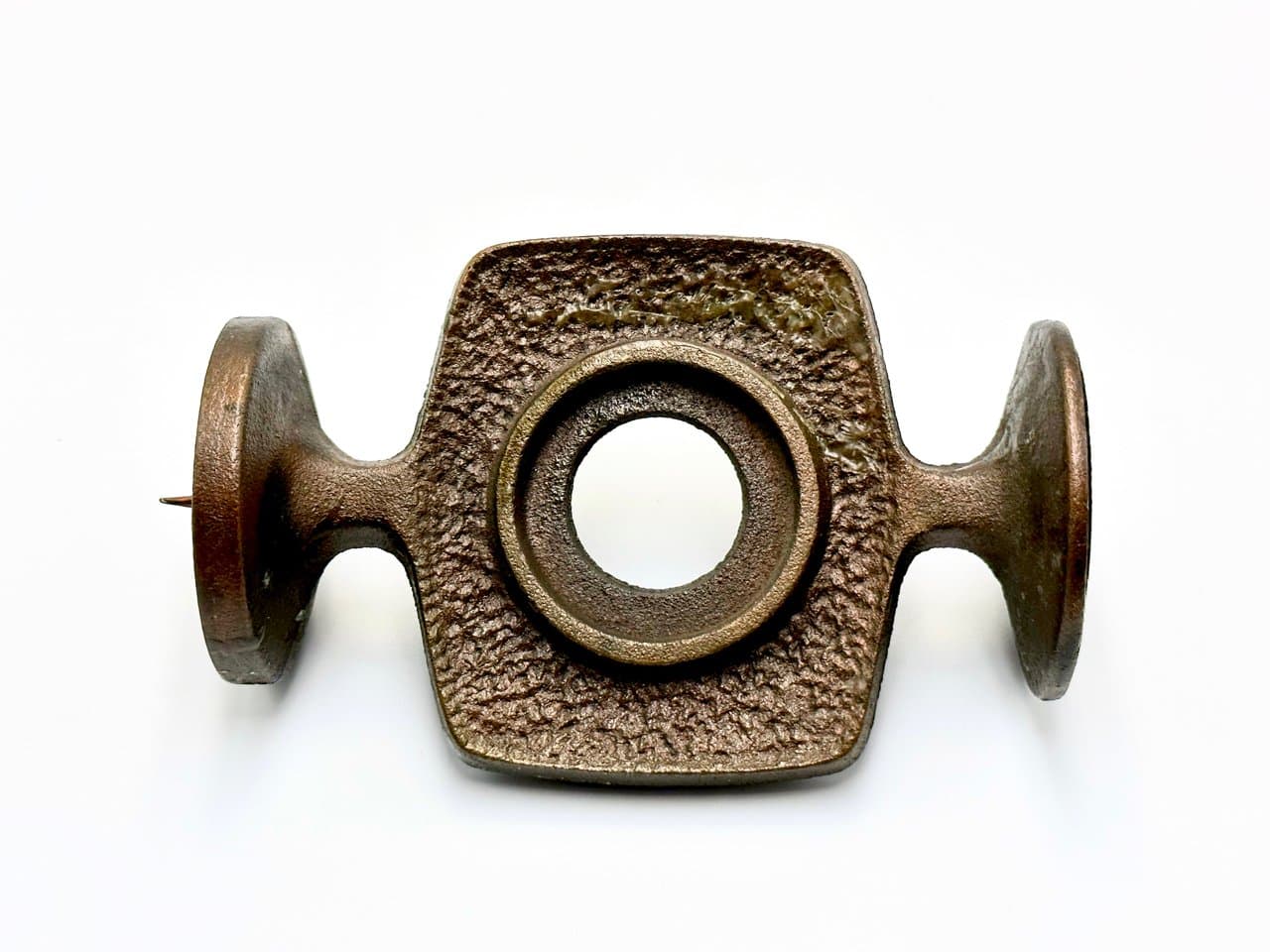Candleholder, brutalist, copper, Poland, 1970s - 156742