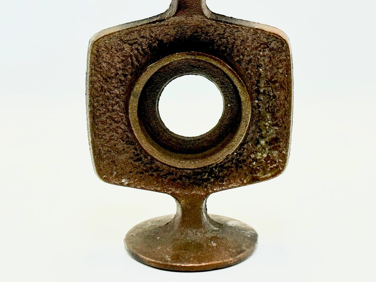 Candleholder, brutalist, copper, Poland, 1970s - 156738