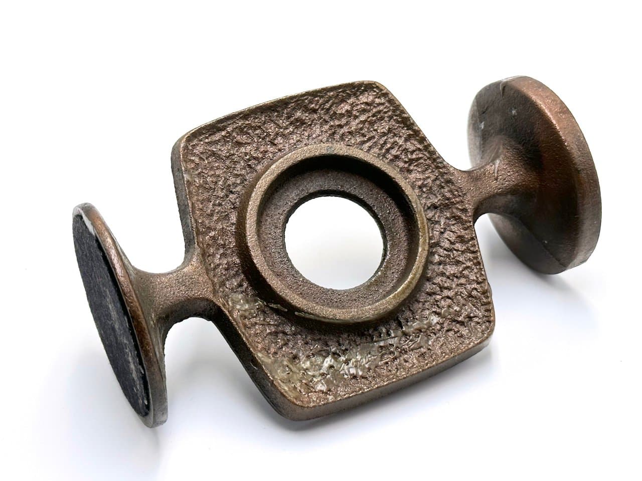 Candleholder, brutalist, copper, Poland, 1970s - 156740