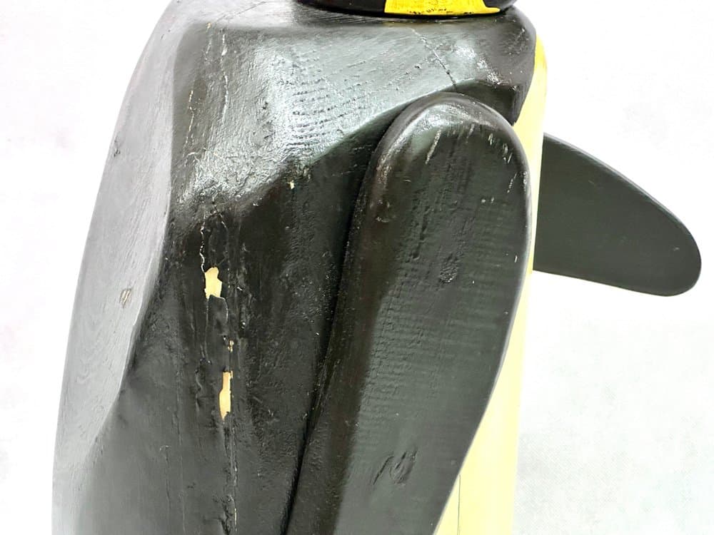 Penguin figurine, multicolor wood, 1970s - 156792
