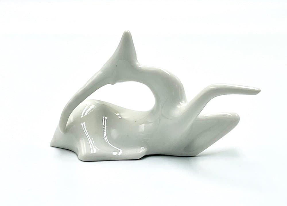 Capricorn Figurine, white porcelain, Royal Dux Bohemia, Czech Republic, 1960s. - 156848