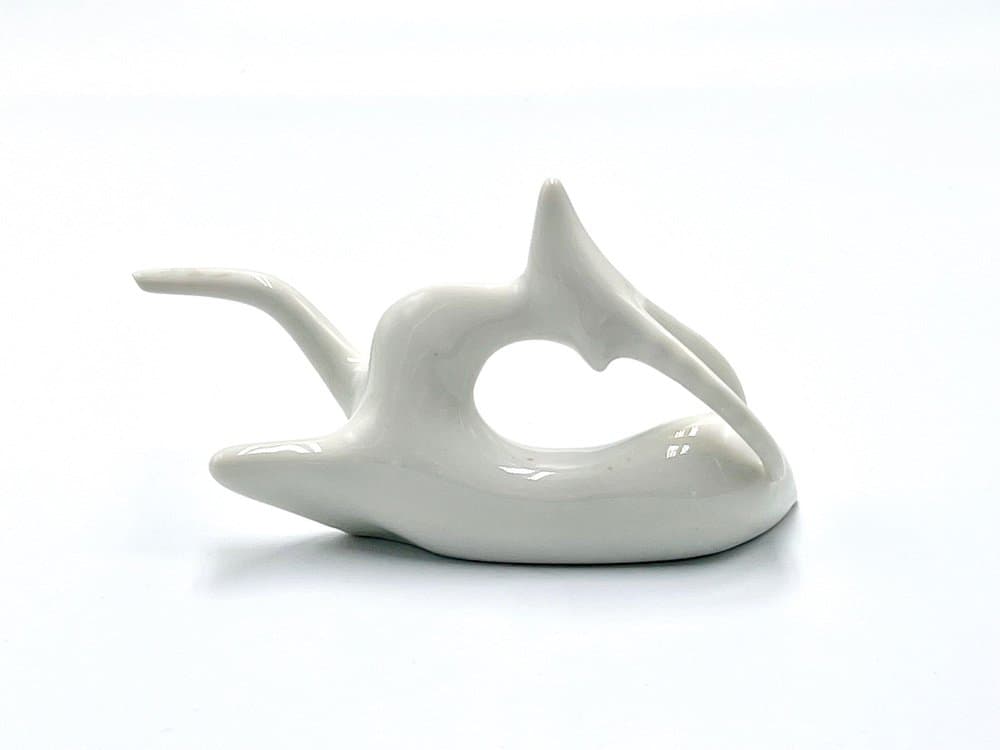 Capricorn Figurine, white porcelain, Royal Dux Bohemia, Czech Republic, 1960s. - 156849