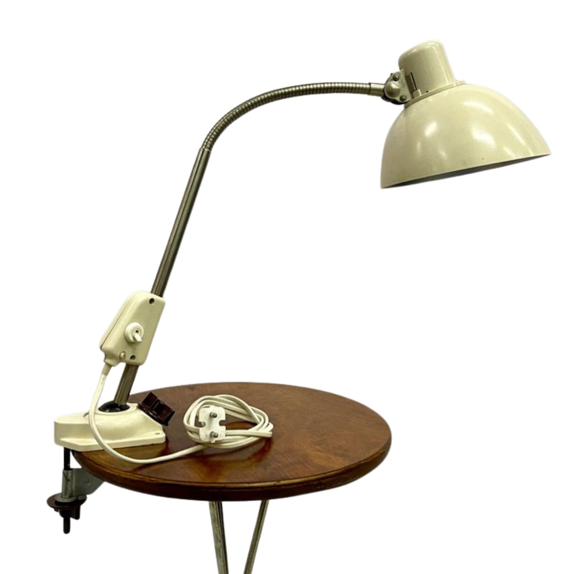 Industrial desk lamp, ivory, bakelite, metal, Germany, 1950s - 159622