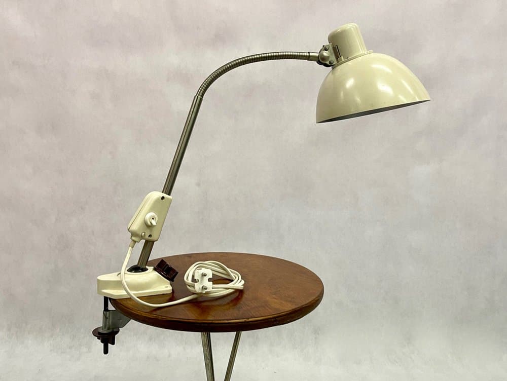 Industrial desk lamp, ivory, bakelite, metal, Germany, 1950s - 156894