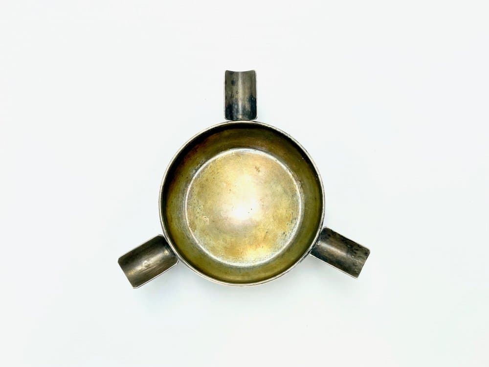 Ashtray Three Panthers, silver, silver-plated metal, 1960s - 156919