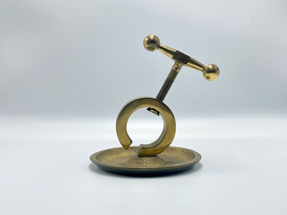 Dziadek do orzechów Art déco, mosiądz złoty, Polska, lata 40. - 156927