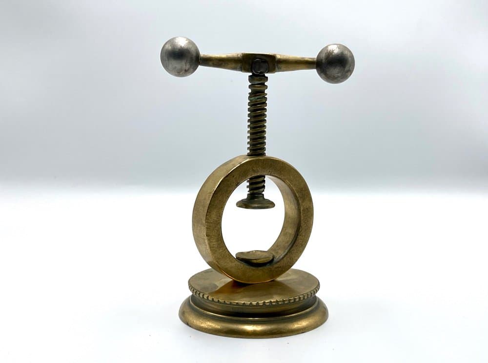 Dziadek do orzechów Art déco, złoty, mosiądz, Polska, lata 40. - 156986