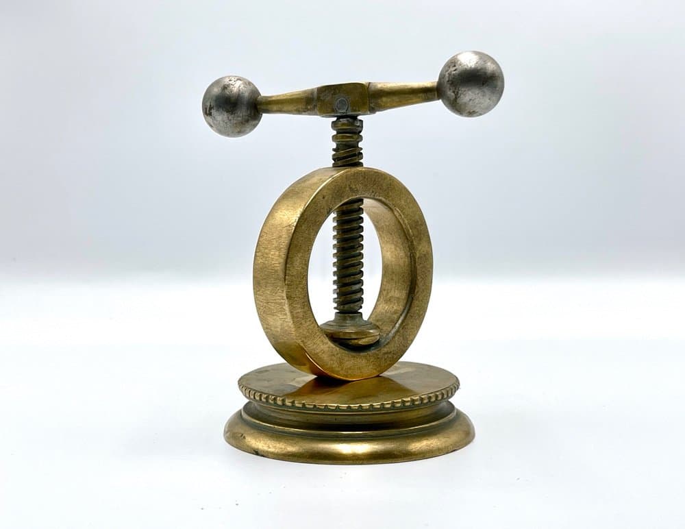 Dziadek do orzechów Art déco, złoty, mosiądz, Polska, lata 40. - 156985