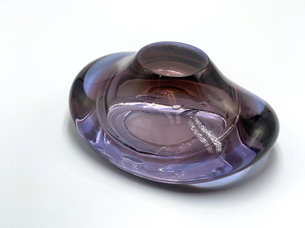 Ashtray, amethyst violet glass, Czech Republic, 1960s. - 157080