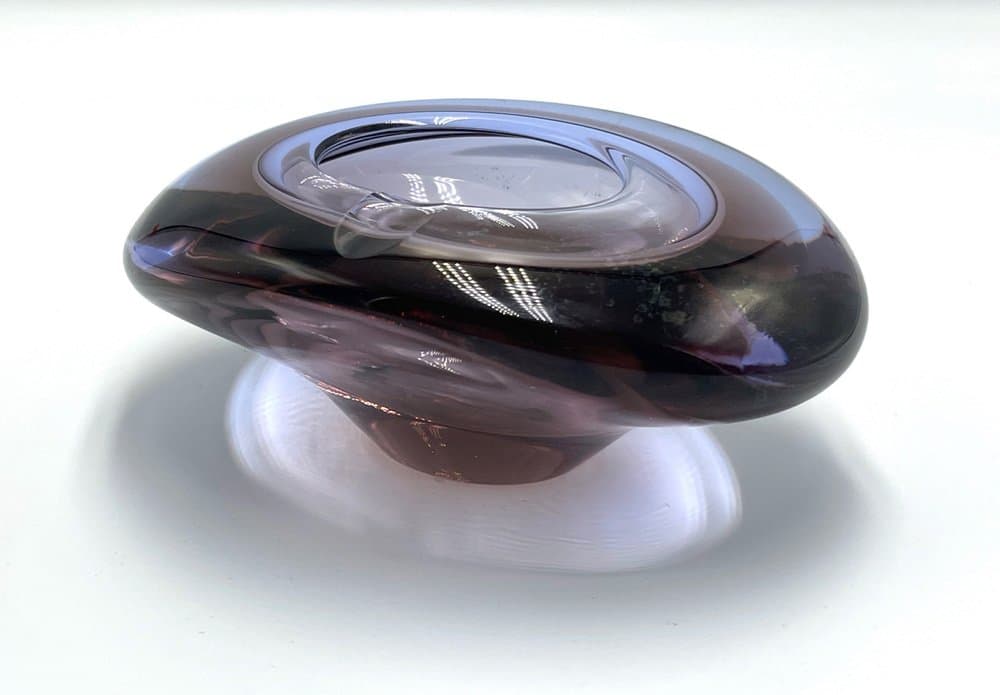 Ashtray, amethyst violet glass, Czech Republic, 1960s. - 157082