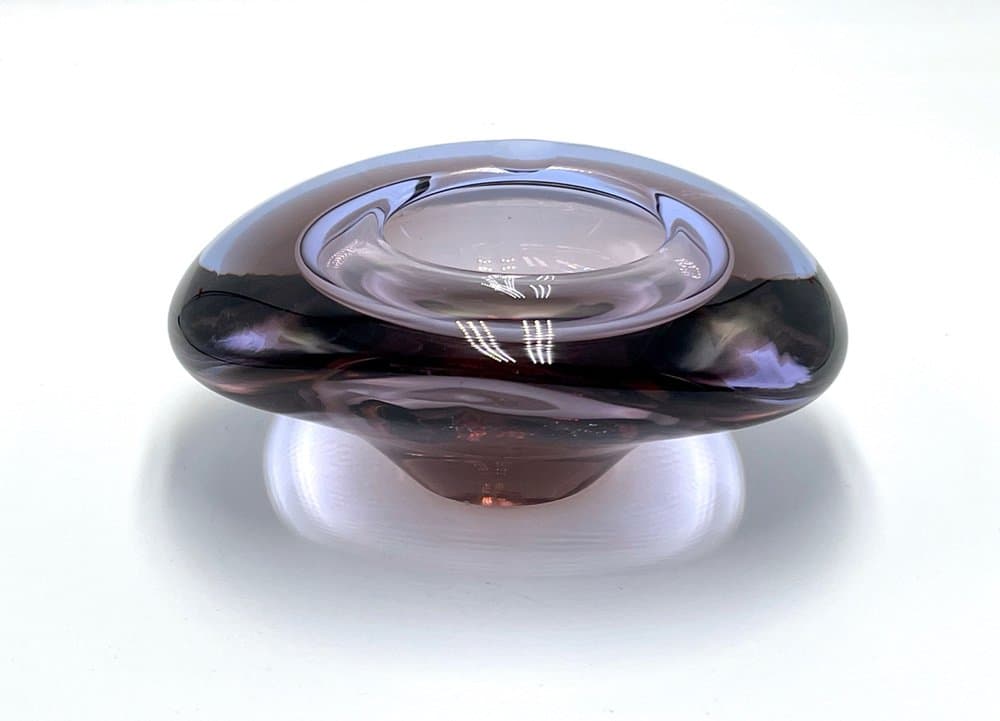Ashtray, amethyst violet glass, Czech Republic, 1960s. - 157078