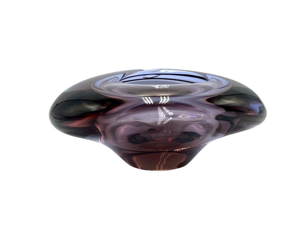 Ashtray, amethyst violet glass, Czech Republic, 1960s.