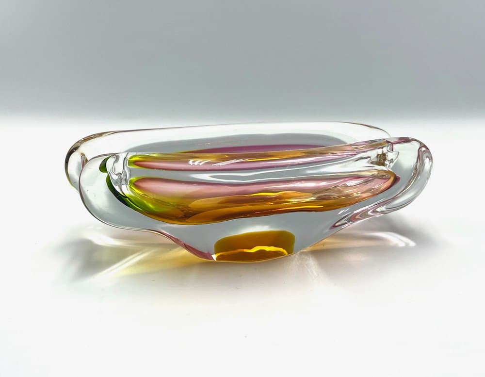 Art Glass Ashtray, multicolor glass, Czech Republic, 1960s - 157090