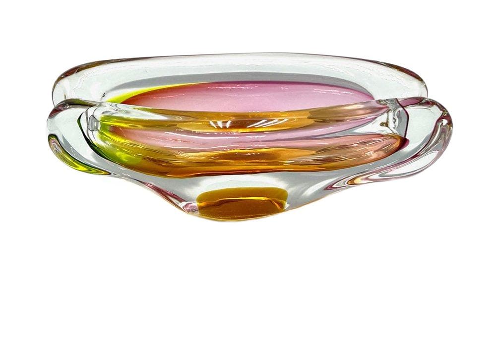 Art Glass Ashtray, multicolor glass, Czech Republic, 1960s