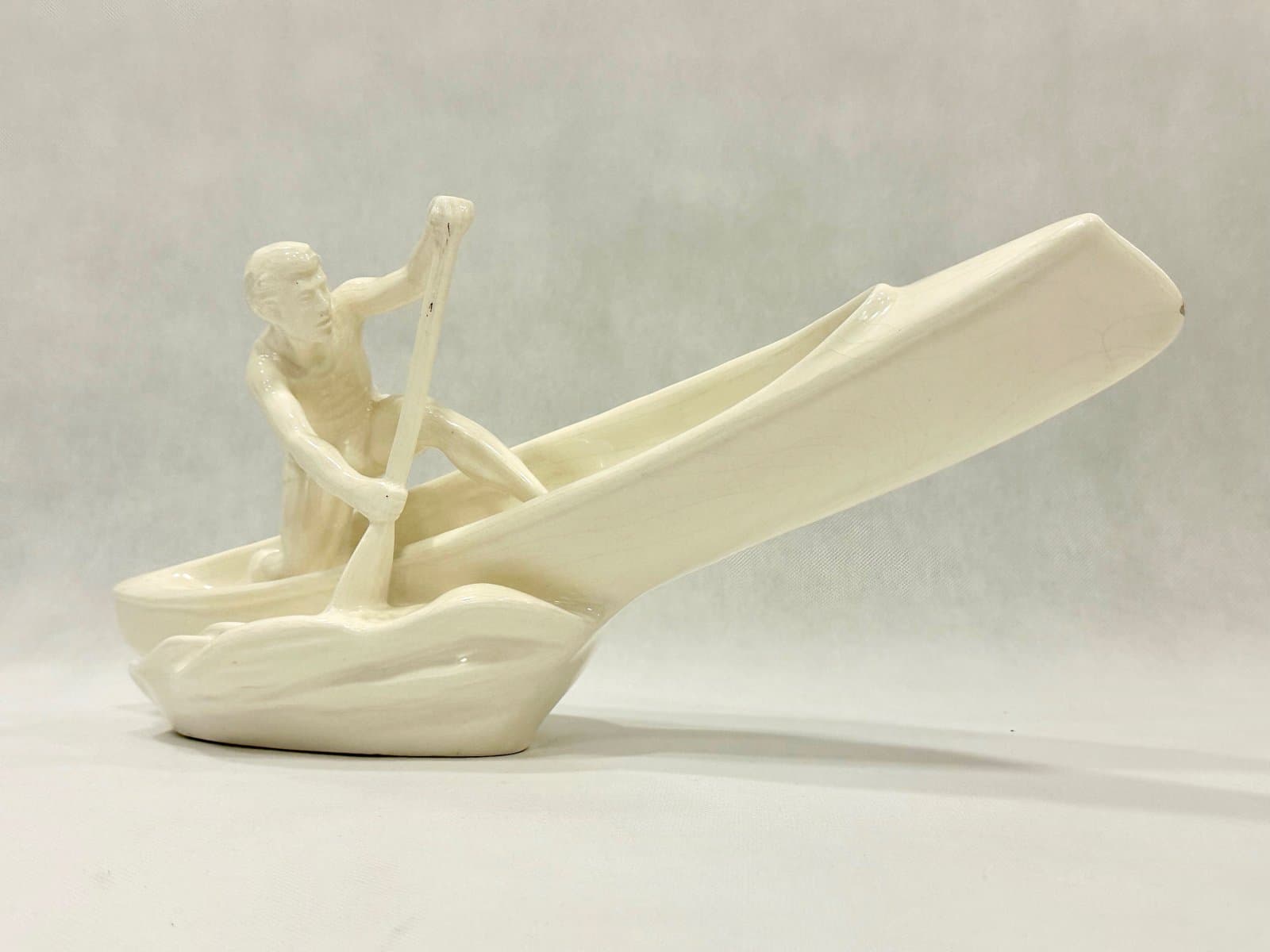 Figura wioślarza, kość słoniowa, ceramika, Czechy, lata 50. - 157137