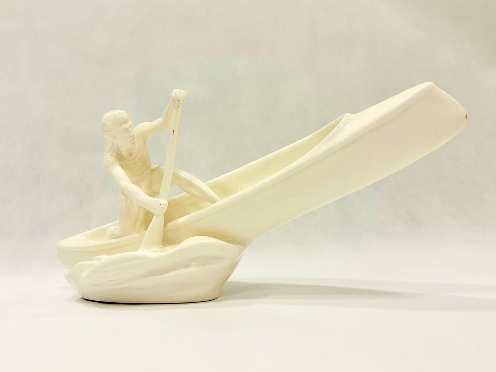 Figura wioślarza, kość słoniowa, ceramika, Czechy, lata 50. - 157141
