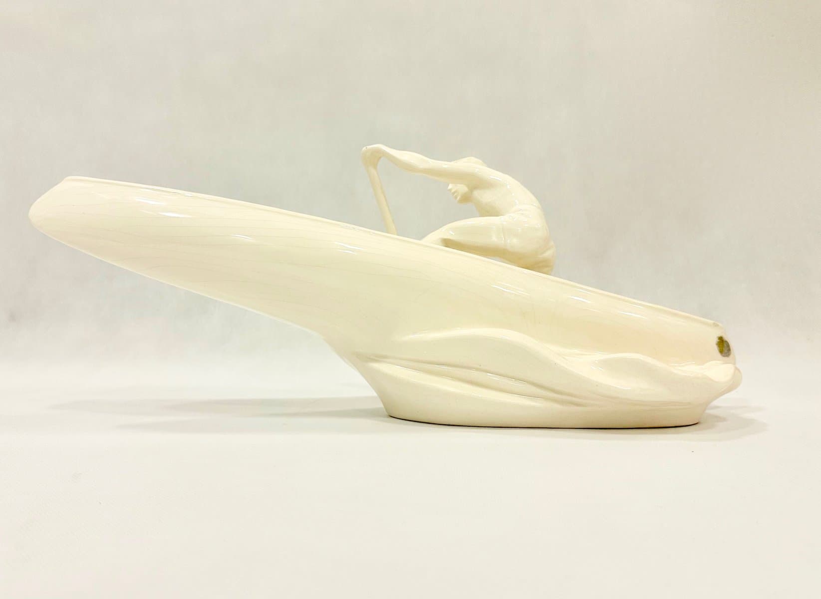 Figura wioślarza, kość słoniowa, ceramika, Czechy, lata 50. - 157142