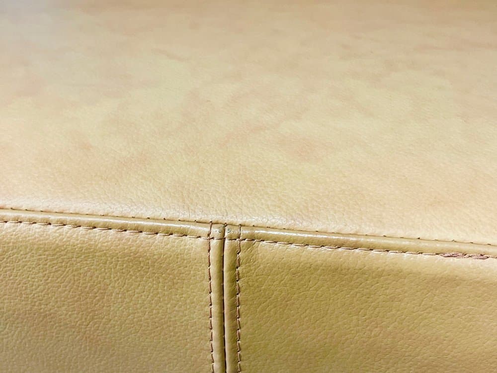 Armchair 366, beige leather, black beech, by J. Chierowski, Poland, 1960s. - 157167