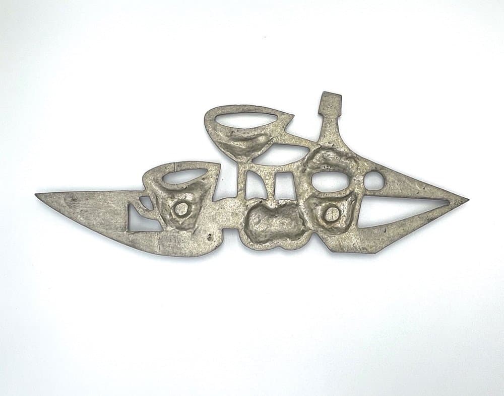 Relief ścienny, srebrny, aluminium, Czechosłowacja, lata 50. - 157221