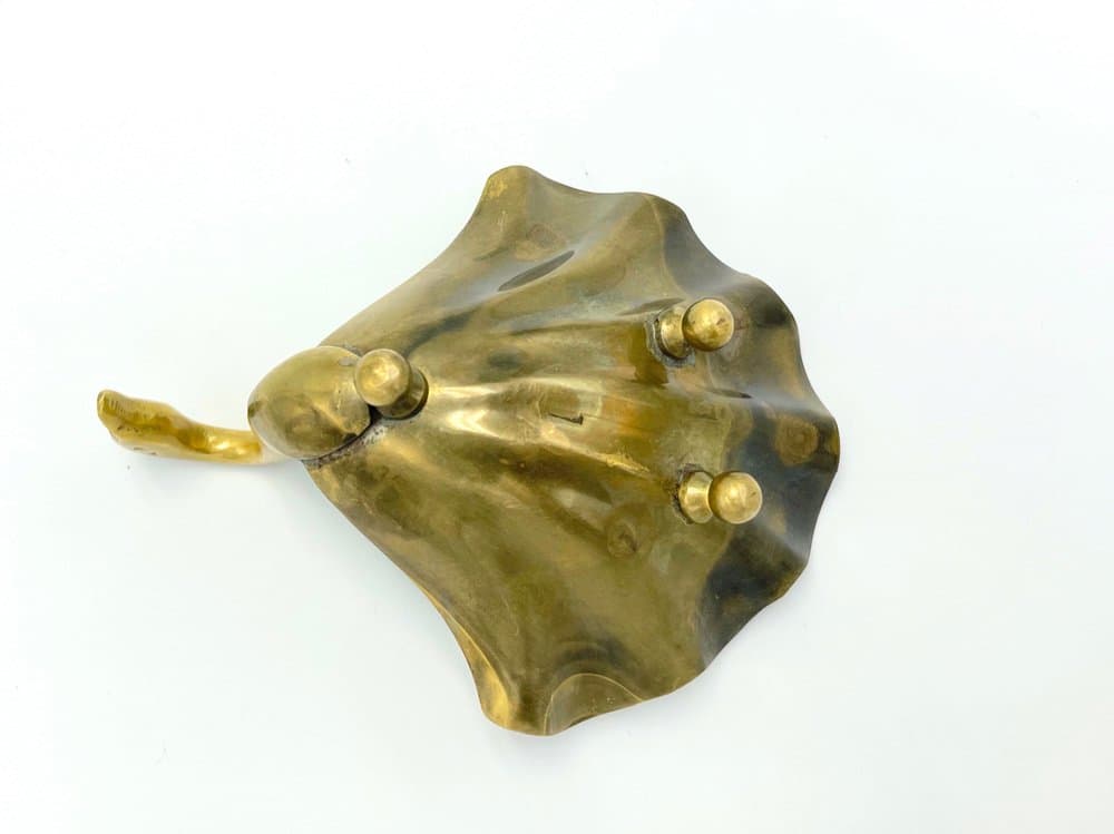 Mydelniczka łabędź, złoty, mosiądz, lata 60. - 157267