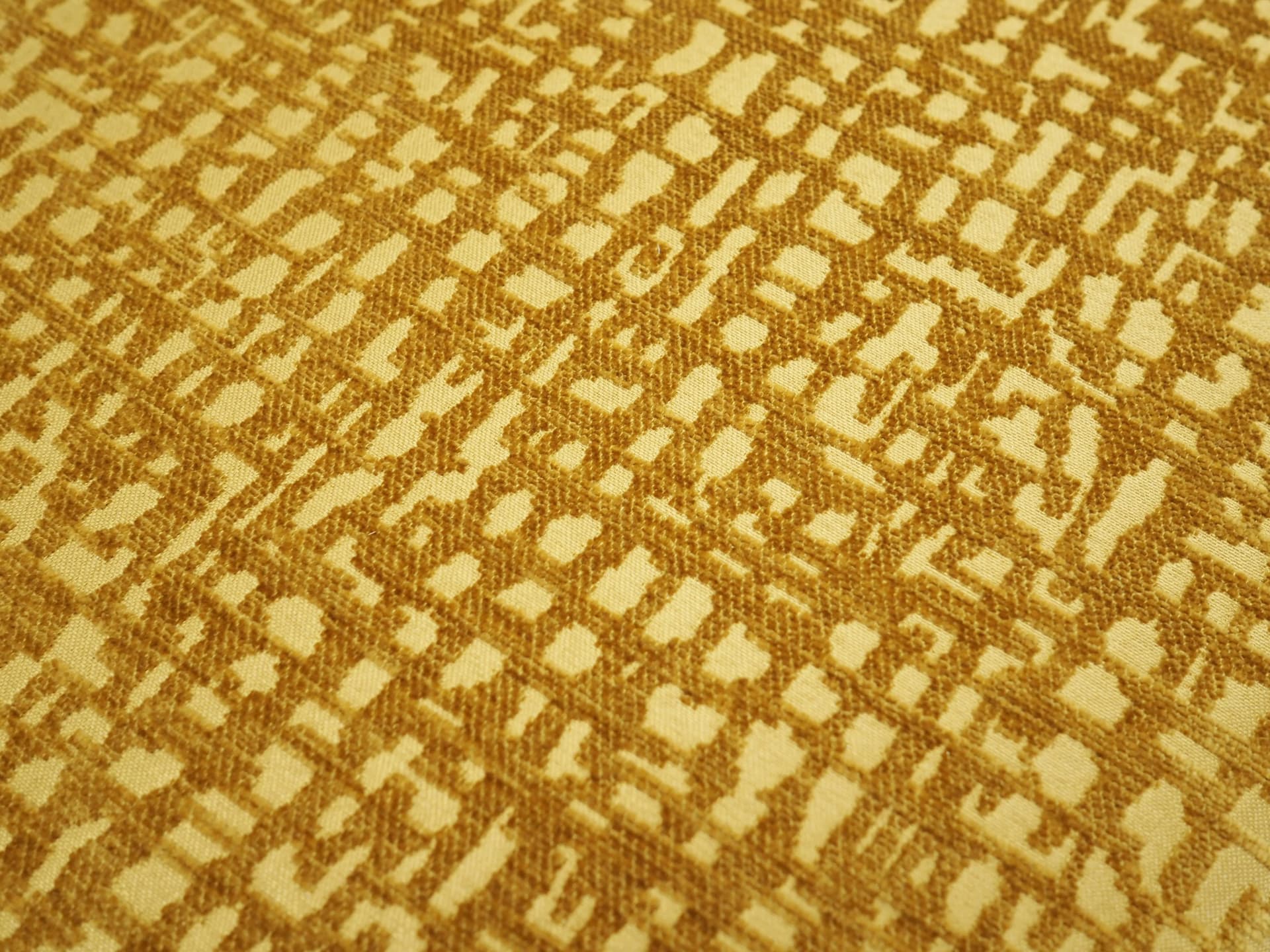 Sofa, yellow fabric, by H. Olsen, Denmark, 1960s - 9859